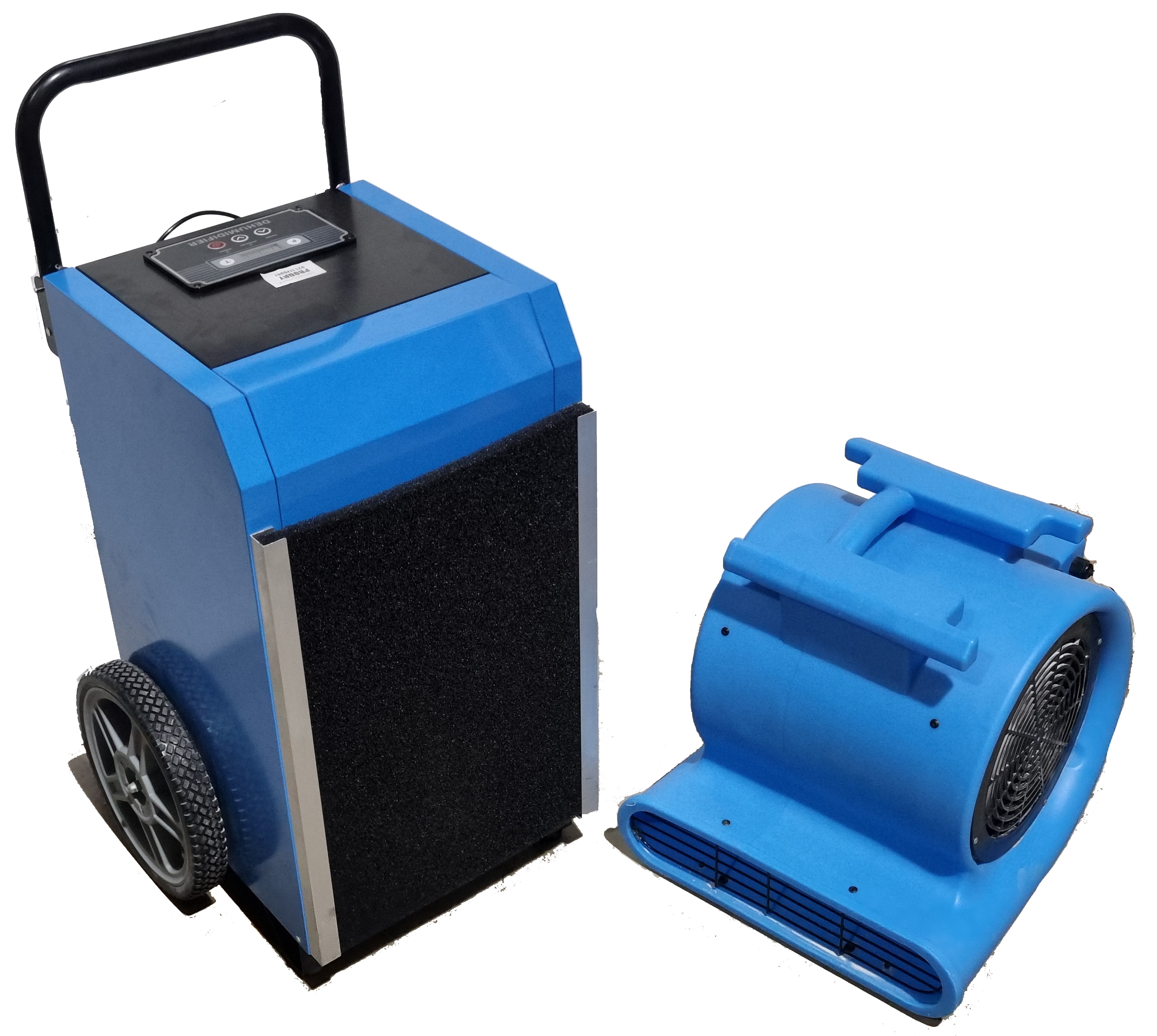 Dehumidifier and fan unit